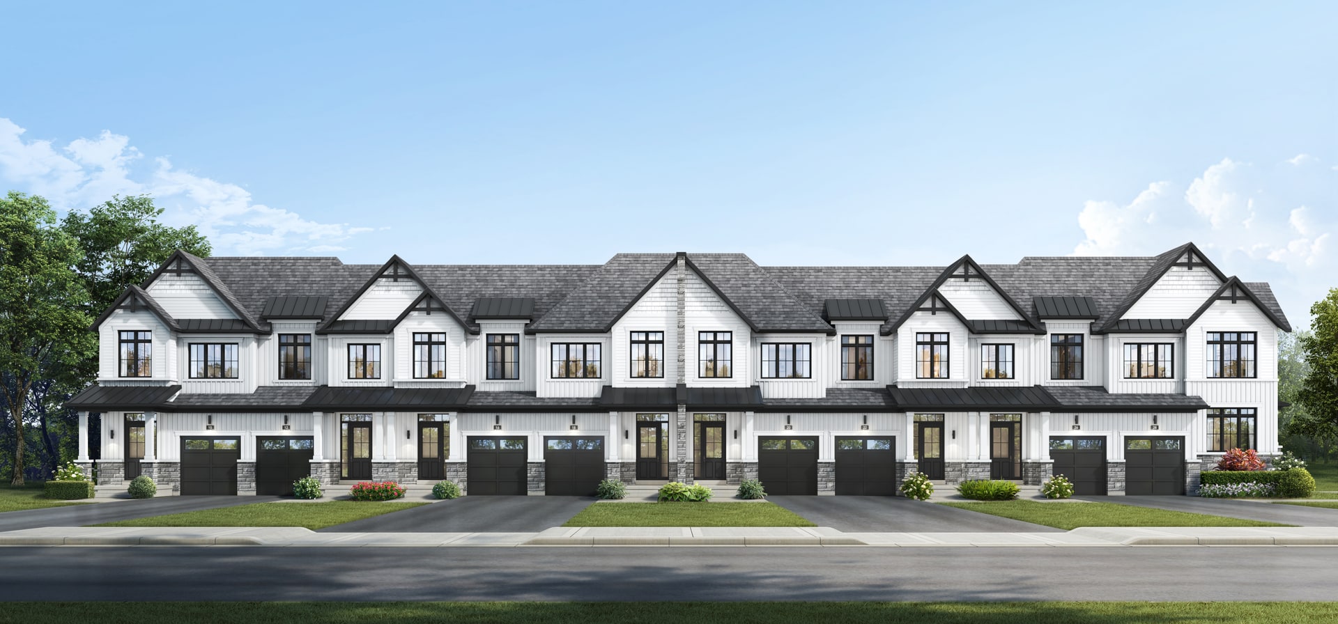 Artist’s rendering of the South Coast townhome collection.